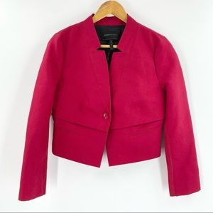 BCBG MaxAzria Red Crop Blazer Jacket sz M